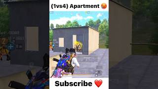 Apartment (1vs4) Clutch 🥵 #bgmi #shorts #igsujal #pubgmobile #shortvideo