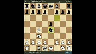 Adino03 KurtKokolares mate in 9 moves #chess #shorts  #kingsacrifice