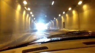 The sound of a custom exhaust system Dodge Ram 2500 Cummins 5.9 in the tunnel