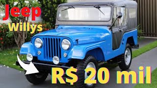 Jeep Willys a venda a partir de 20 mil Reais  #jeepwillys #carrosavenda #jeep