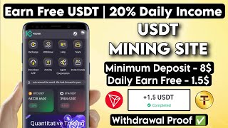 New Usdt Earning Site Usd Mining Site 2024 Best Investment Usdt Earning Website