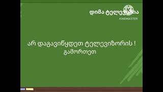 Фрагмент конца эфира Дима ТВ на Грузинском языке 201? год