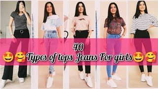 🤩🤩Types of top jeans designs for girls 2024||Different types of trendy tops every girl must have!👖🤩🤩