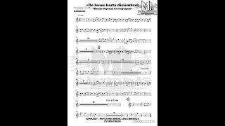 De lunes hasta dciembre banda imperial de huajuapan (partitura)