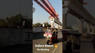 Indore Metro at meghdoot garden on working 🚝