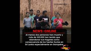 #NewsOnline📰 - #SriLanka🇱🇰 ▶️ Al menos dos personas han muerto por severas lluvias.