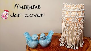 DIY Macrame Recycle Jar Cover Tutorial | Easy and Cheap | Macrame Candle Holder