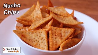 Nacho Chips Using Rice flour - चावल का कुरकुरा नाश्ता Nachos - Homemade Nachos - Corn Tortilla Chips