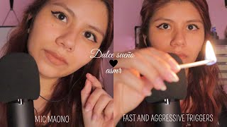 MIC MAONO - ASMR Fast and aggressive triggers (tapping and visual triggers) |