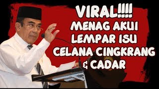 Menag Fachrul Razi Akui Sengaja Lempar Isu Celana Cingkrang dan Cadar