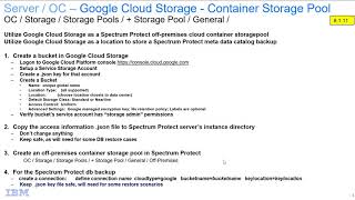 IBM Spectrum Protect OC 8.1.11 –Google Cloud Storage Support  – Demo