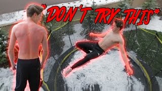 I JUMPED FROM MY BALCONY INTO A FROZEN TRAMPOLINE!