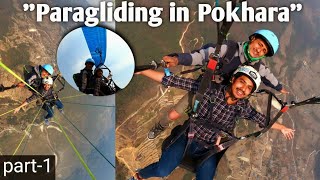 Paragliding; Flying over Pokhara in Nepal(2000m high)