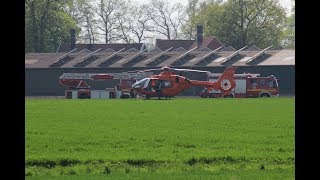 [Einsatzfahrt/Hubschrauber] HLF+DLK Gronau + Takeoff Christoph 9 Duisburg