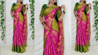 Saree Draping new Elegant styles❤️/How to drape saree new way/Saree Wearing Styles/Sadi porar