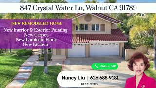 New Listing in Walnut by Local Realtor Nancy Liu | 847 Crystal Water Ln, Walnut