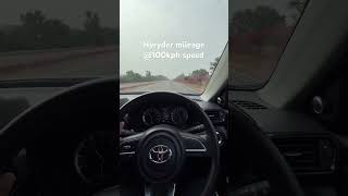 Gv sigma Toyota hyryder mileage at 100kph #grandvitara #hyryder #hybrid #seltos #elevate