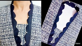 chinese collar neck design cutting and stitching step by step