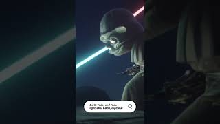 Asking AI for Darth Vader and Yoda lightsaber battle. #ai #art #short