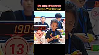 Female World Record 4.11 | Rubik's cube #rubikscube #cubing #rubik #shorts