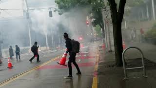 Seattle protest tear gas