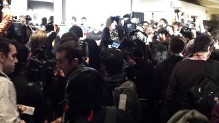 Press swarms debut of LG OLED TV at CES