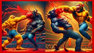 wild animal fight 🥊 ( 9 battles )  #animation #StrongClawsShowdow