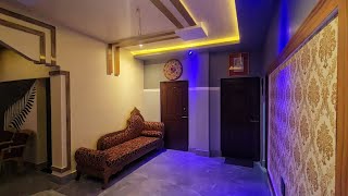 Complete Living Room Budget Decoration | steel grey|white aura|Asian paint|Wallpaper| Achinta Medhi