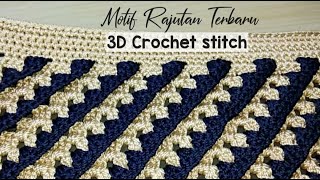 Crochet Tutorial "Motif Rajut 3D Stitch" Nur Abadi Crochet