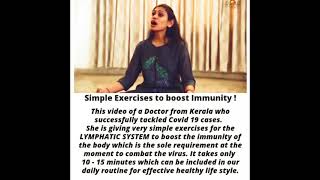 Stretches to Boost your Immunity | Avoid corona | Stay safe- Watch this video now