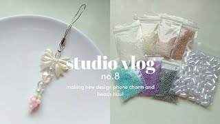 studio vlog 08 | making new design phone charm, new beads haul and restocking beads