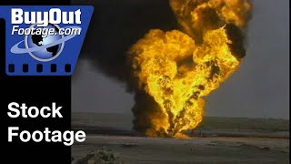 Oil Well Fires | Iraq 2003 - 2004 | Stock Footage