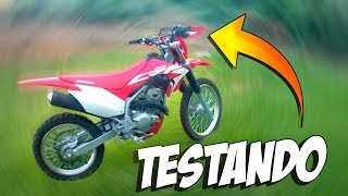 TESTANDO A CRF 250F NA TRILHA