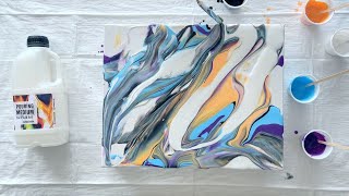 Fluid Art with Kamenskaya Pouring Medium and Acrylic Inks (another method)