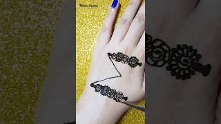 #shorts "M" letter mehndi tattoo design #mehndi #hennatattoo #henna