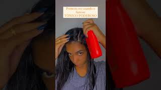 PRIMEIRA VEZ O USANDO O FAMOSO TÔNICO PODEROSO. #cabelo #goldspellcosméticos #tonicopoderoso #gold