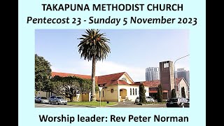 5th November 10am. Northcote Takapuna Methodist Parish.