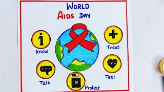 world aids day poster drawing/aids awareness day drawing/how to draw aids prevent drawing