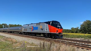 Amtrak 79 with the 161 blood red nose heritage unit at jones crossing in Woodford Va