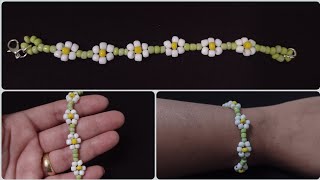 Pulseira florzinhas de miçangas @IvaldaMouracroche @Sandraveracruz