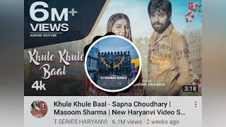 Khule Khule Baal Remix  Sapna Choudhary Masoom Sharma DJ GOURAV BARNA