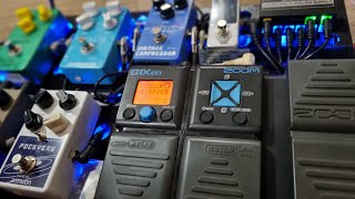 zoom g1 xon com pedais,timbres de ambiência worship com reverb modulado/phaser