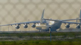 Antonov An-225 | World's largest Aircraft at Leipzig Halle! | taxiing and takeoff