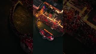 Drone view of Ganga Aarti in #rishikesh #gangaaarti #india #dronevideo ne