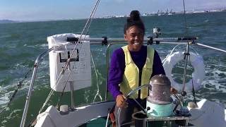 Sean and Jasmine sailing Fearless 2018-09-04