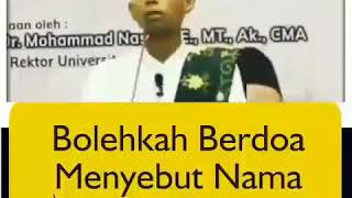 Bolehkah berdoa menyebut nama si Dia?