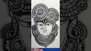 krishna drawing  #lineart #lineartwork #shortfeed #sketch #penart #bankebihari #krishna