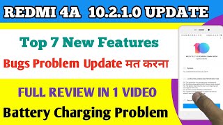 Redmi 4A Miui 10.2.1.0 Stable Update | New Features | Battery Charging & Draining Bugs Problem