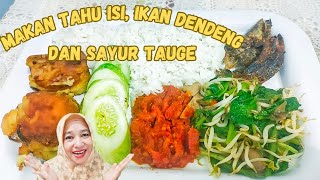 Sayur sawi toge.ikan asin dendeng.tahu isi‼️sambel dan lalab