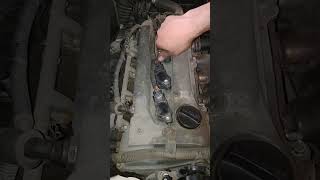 change spark plugs and coil toyota camry .